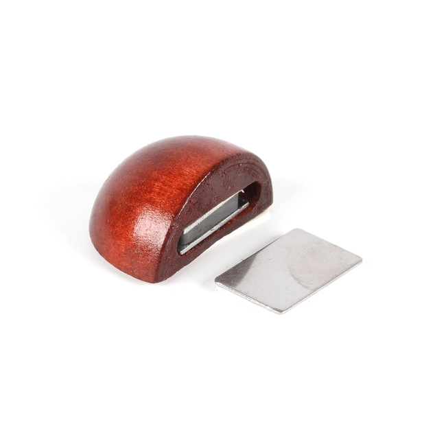 Door stopper with magnet REI Ø48x31x24mm mahagon