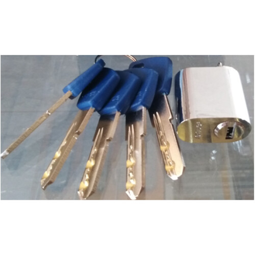 Luku multisilinder/skandinaavia tüüp APECS 35x31x20mm/ 5 võtit kroomi värvi