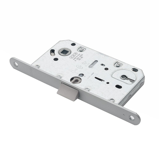 Door lock/for key AGB EVO 196/90/50mm chrome-plated
