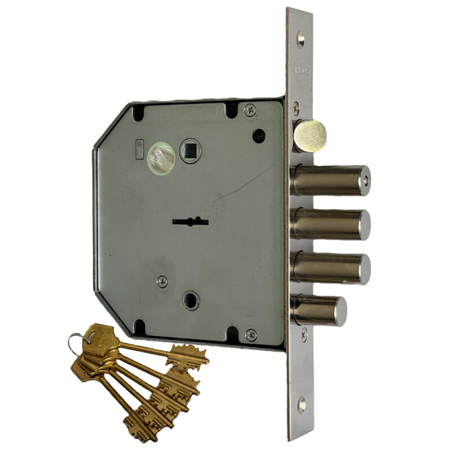 Metallukse lukk/parem APECS 245x137.5x66.5mm kroomi värvi