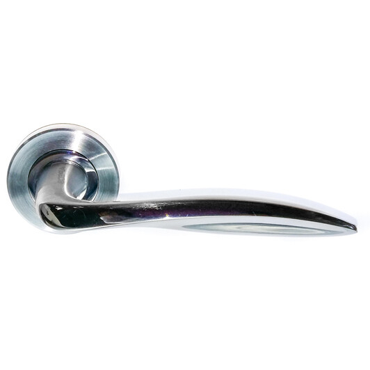 Door handle round with escutcheons 479 APECS matte chrome colour