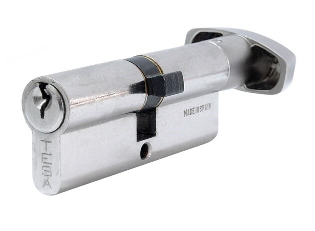 Lock security cylinder with thumbturn TESA 35x30mm/3 keys chrome colour