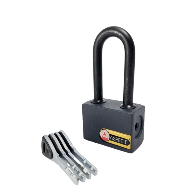 Tabalukk pika klambriga Aspect 125/66/Ø10mm/4 võtit must