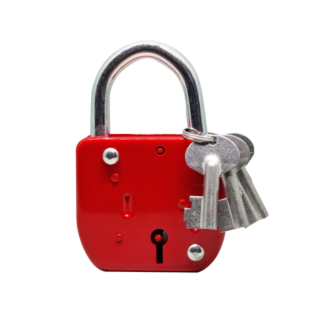 Padlock Lote 75/47/ø10mm/3 keys Tomato