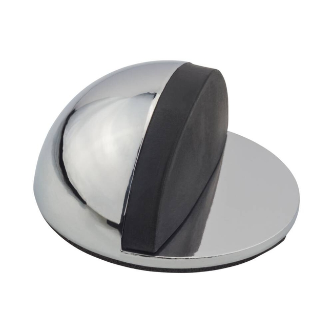 Self-adhesive door stopper Ambition 45x24mm chrome colour