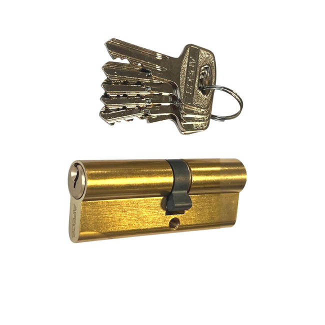 Lock cylinder Apecs 30x40mm/5 keys brass colour
