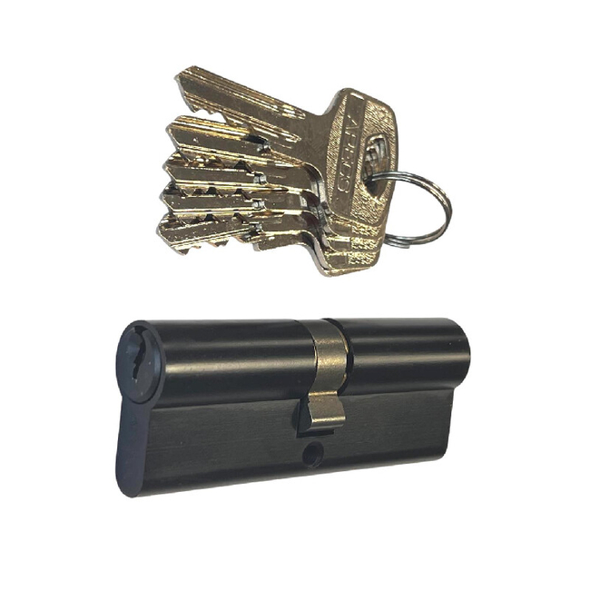 Lock cylinder Apecs 40x40mm/5 keys black