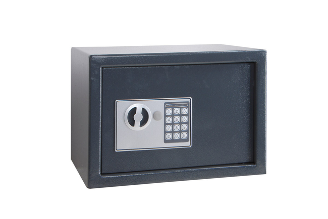 Safe with electronic with key 350x250x250mm grey