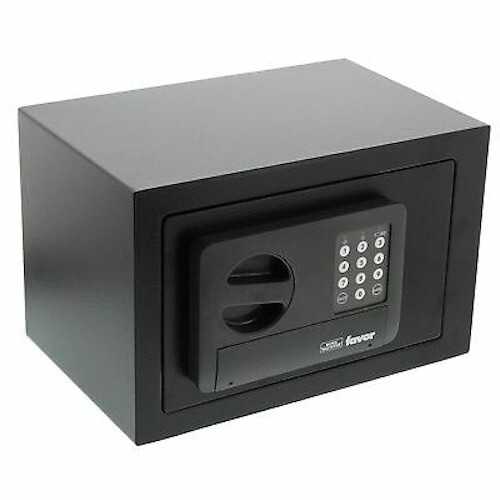 Safe with electronic with key 310x200x200mm black