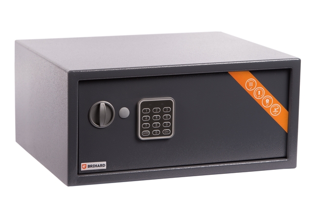 Safe with electronic with key LAPTOP 430x350x200mm grey