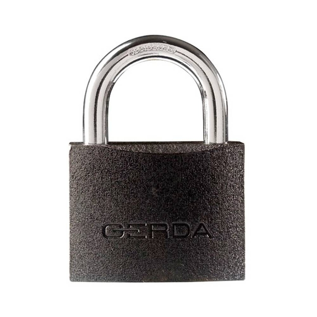 Padlock GERDA 75/35/Ø11mm/3 keys black