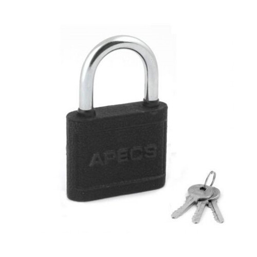 Padlock APECS 60/32/Ø8mm/3 keys black
