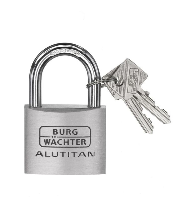Padlock ALUTITAN 50/29.5mm Ø8mm steel colour