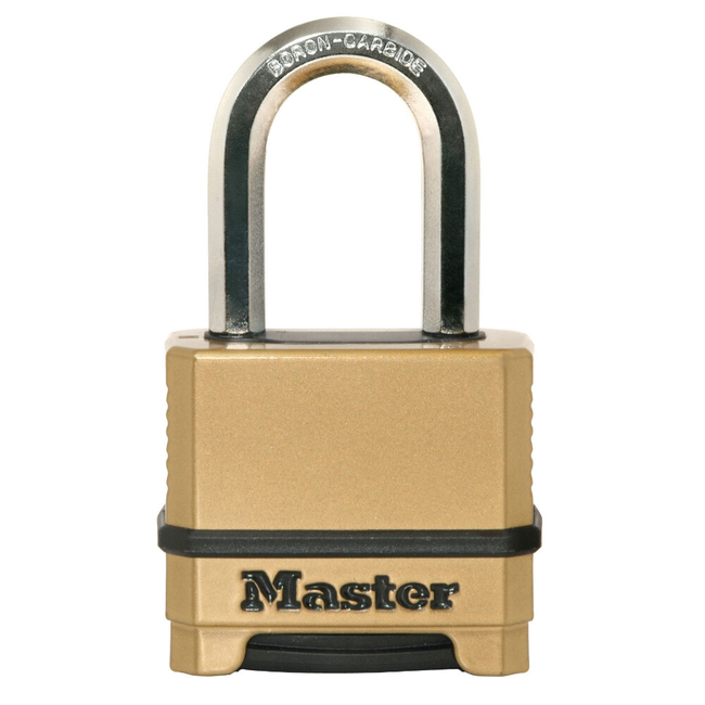 Hermeetilise kattekaanega tabalukk MASTERLOCK EXCELL 56/38mm Ø9mm messingu värvi