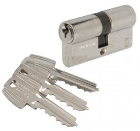 Lock cylinder TESA 30x60mm/3 keys chrome colour