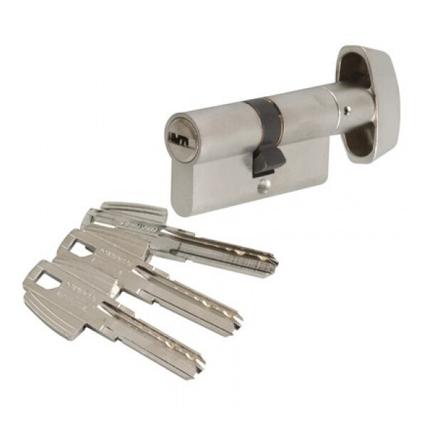 Lock security cylinder with thumbturn TESA 30x35mm/3 keys chrome colour