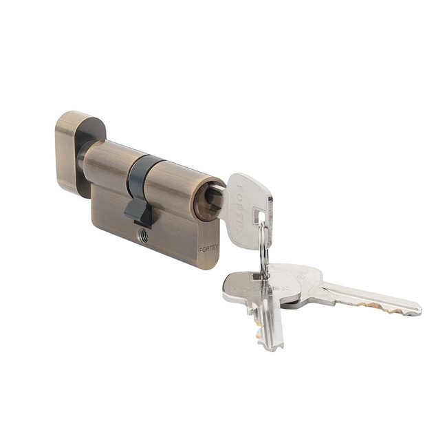 Lock cylinder with thumbturn iNOVO 30x30mm bronze