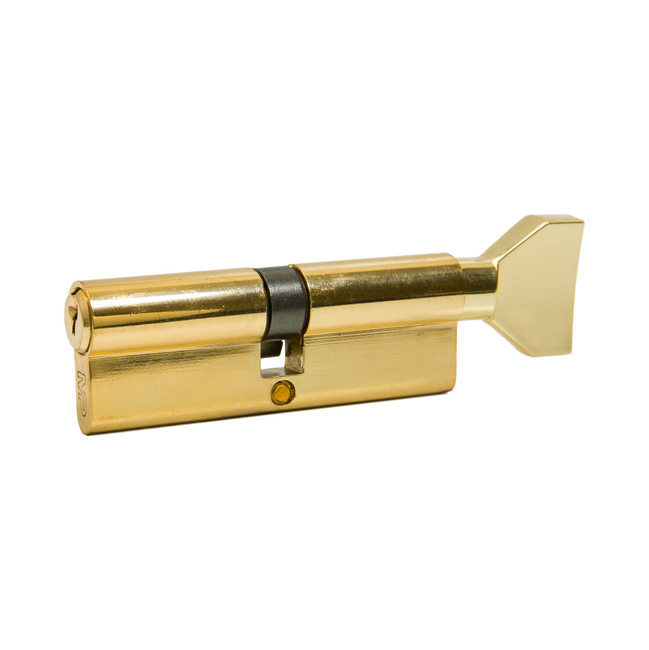Lock cylinder with thumbturn MP 45x45mm/5 keys brass colour