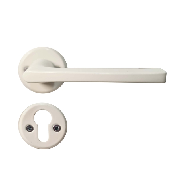 Ukselink ümarate kattekilpidega 30mm valge