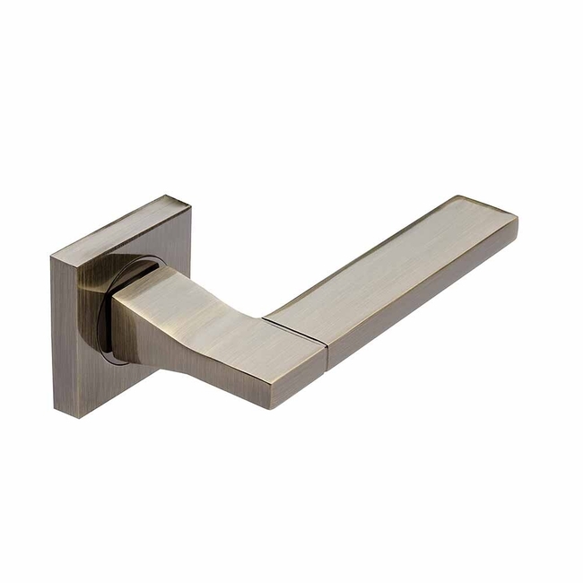 Door handle square with escutcheons
