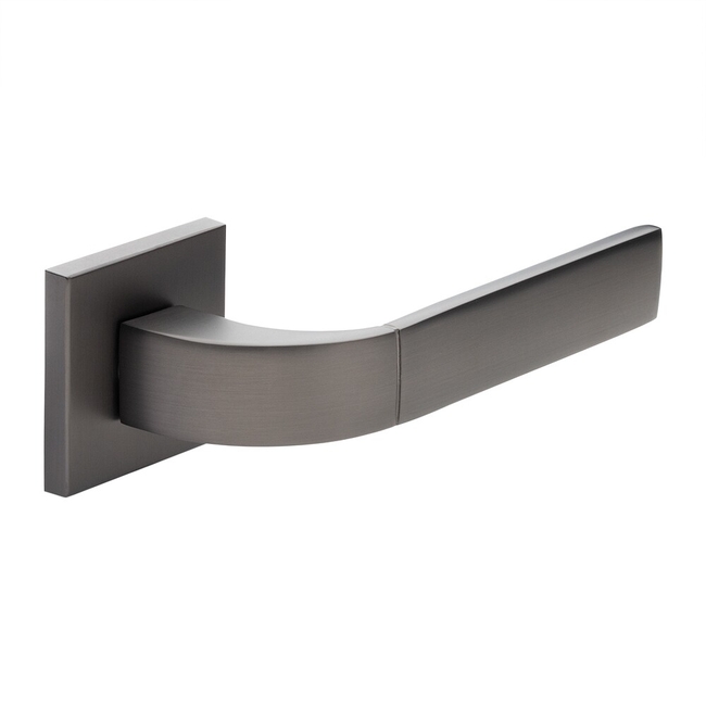 Door handle square with escutcheons Soft graphite colour