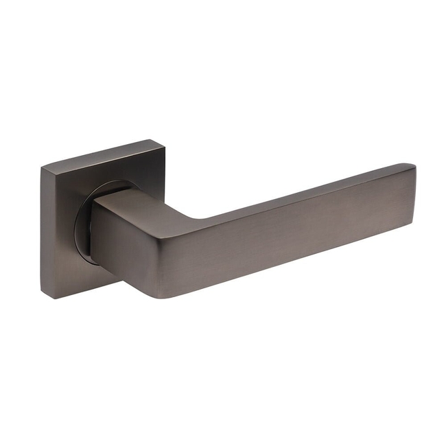 Door handle square with escutcheons Versa graphite colour