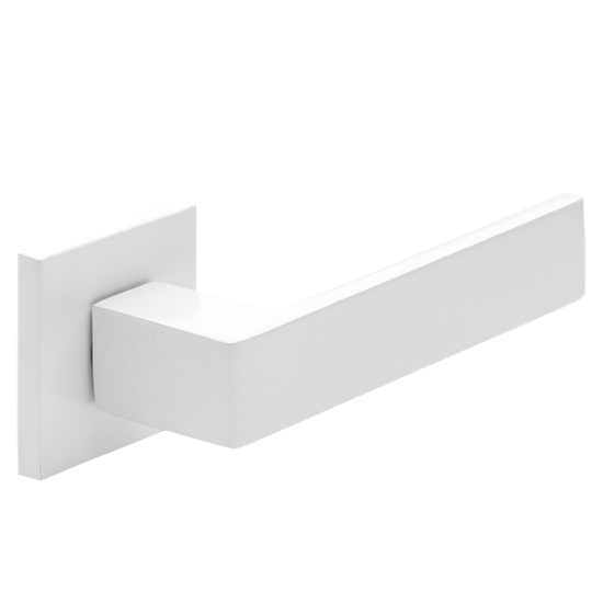 Door handle square with escutcheons VERSA white