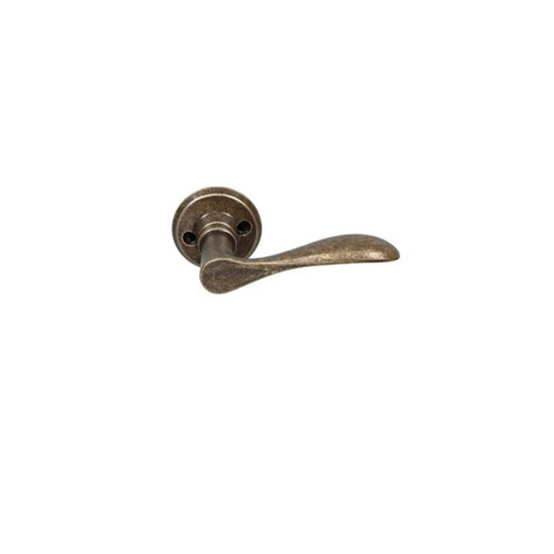 Door handle round with escutcheons/Scandinavian type VAL97 vanan. brass colour