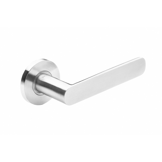 Door handle round with escutcheons Vienna stainless steel