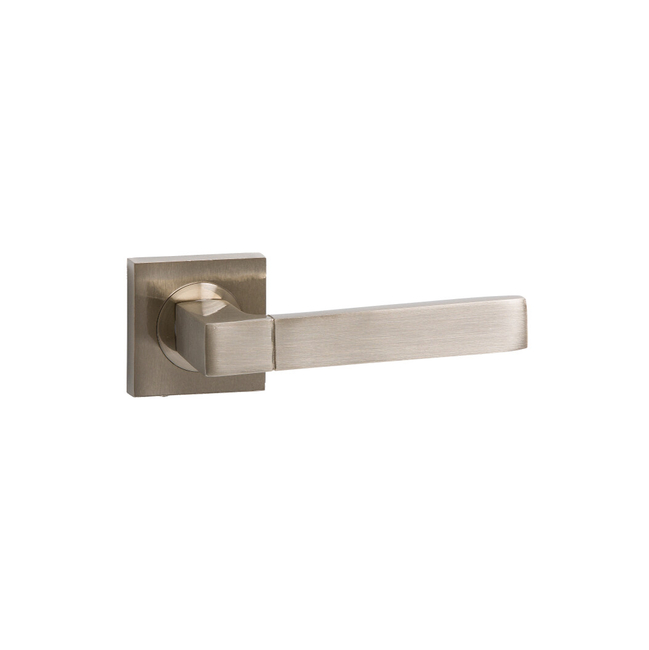 Door handle square with escutcheons A1348 nickel colour