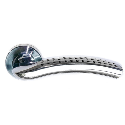 Door handle round with escutcheons 426 APECS matte chrome colour