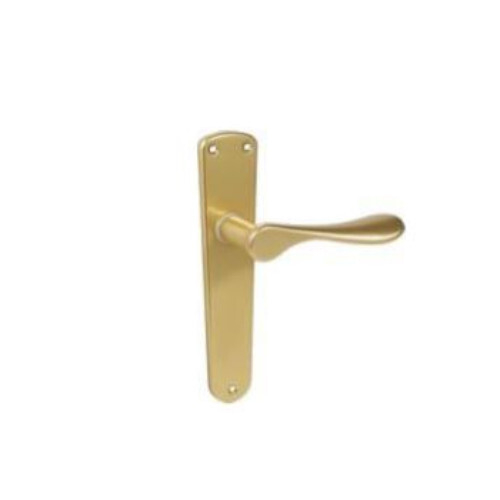 Door handle with escutcheons 72mm brass colour