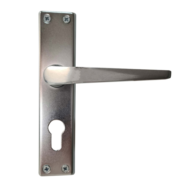 Aluminium door handle with escutcheons 55mm chrome-plated