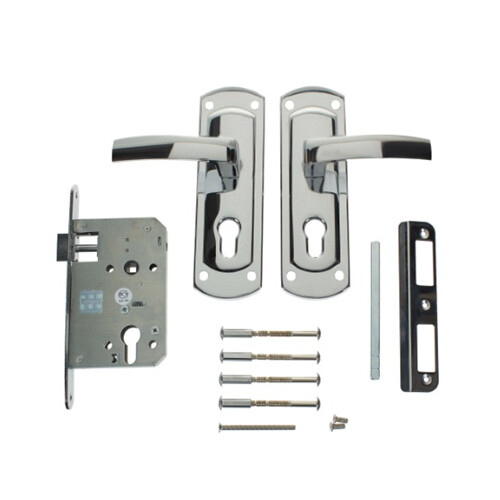 Ukselink lukuga APECS 55/58.5mm kroomi värvi
