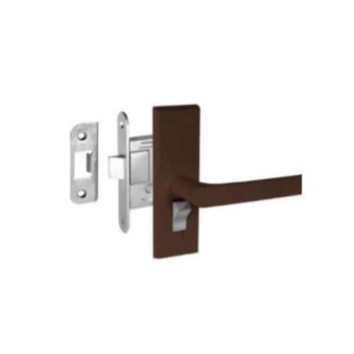 WC-ukse lukukorpus vastasplaadi ja kattega pruun