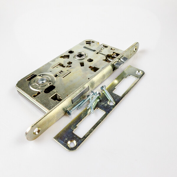 WC door lock 72mm/ 50mm/ zinc/kollane