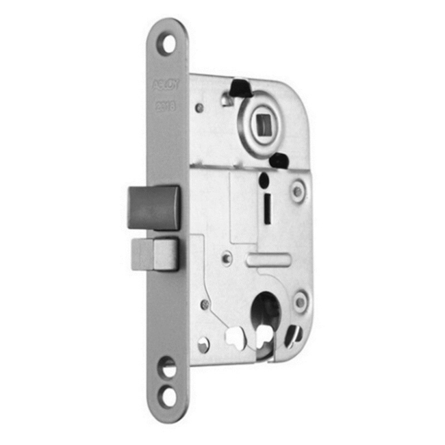 Door lock Abloy 2018 with strike plate 0045 72mm chrome-plated