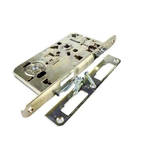 Door lock 50/72mm white zinc