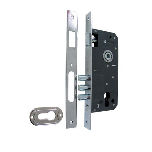 Door lock without cylinder SIBA 2000/3MR chrome colour