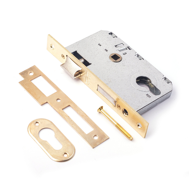 Door lock 1301-2-45 47mm brass colour
