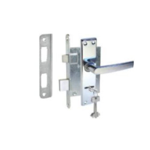 Ukselukk ukselingi ja kattekilpidega ZV9 72mm kroomitud
